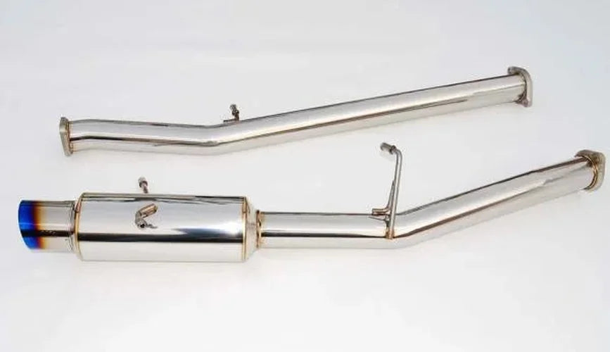 Invidia 02-07 WRX/STi 76mm N1 RACING Titanium Tip Cat-back Exhaust - Installation View