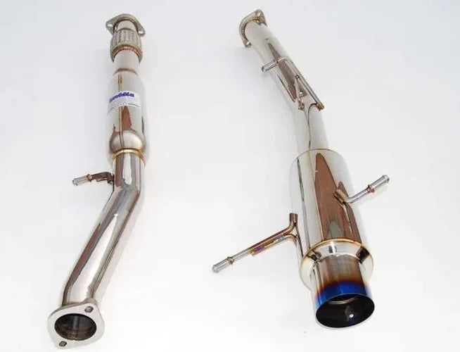 Invidia 02-07 WRX/STi 76mm N1 REGULAR Titanium Tip Cat-back Exhaust - Installation View