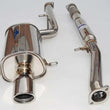 Load image into Gallery viewer, Invidia 76mm Q300 Stainless Steel Cat-back Exhaust fits 2002-2007 Subaru Impreza - Side View