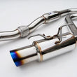 Load image into Gallery viewer, Invidia 76mm REGULAR Titanium Tip Cat-back Exhaust fits 2008-2014 Subaru Impreza - Side View