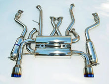 Load image into Gallery viewer, Invidia Gemini Rolled Titanium Tip Cat-back Exhaust fits 2008-2013 INFINITI G37 - Side View
