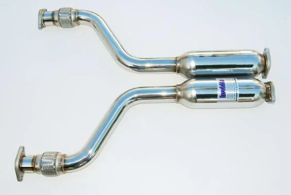 Invidia Gemini Single Layer Titanium Tip Cat-back Exhaust fits 2003-2006 INFINITI G35 - Side View