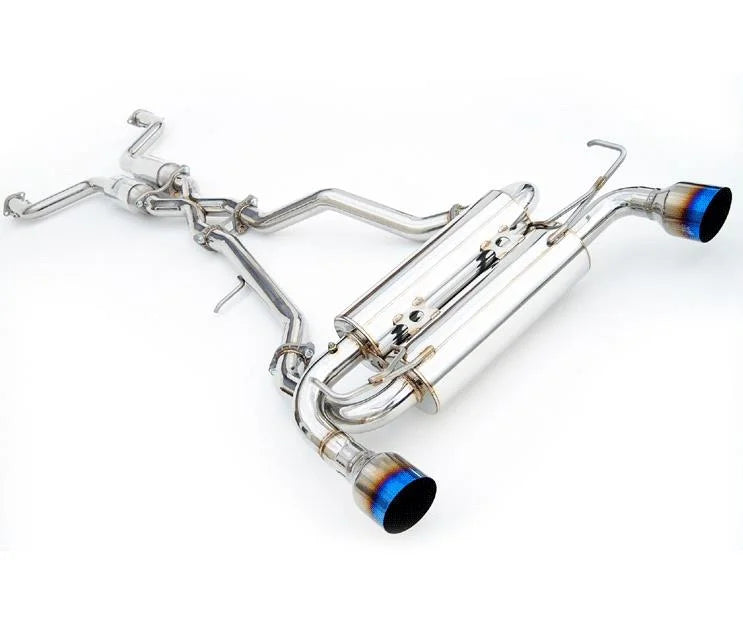 Invidia Gemini Single Layer Titanium Tip Cat-back Exhaust fits 2009-2016 Nissan 370Z - Side View