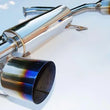 Load image into Gallery viewer, Invidia Gemini Single Layer Titanium Tip Cat-back Exhaust fits 2009-2016 Nissan 370Z - Installation View