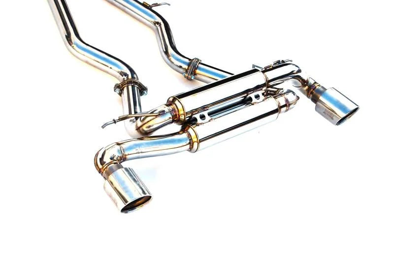 Invidia Gemini w/Valve Rolled Stainless Steel Catback fits 2020+ Toyota Supra (3.0) - Installation View
