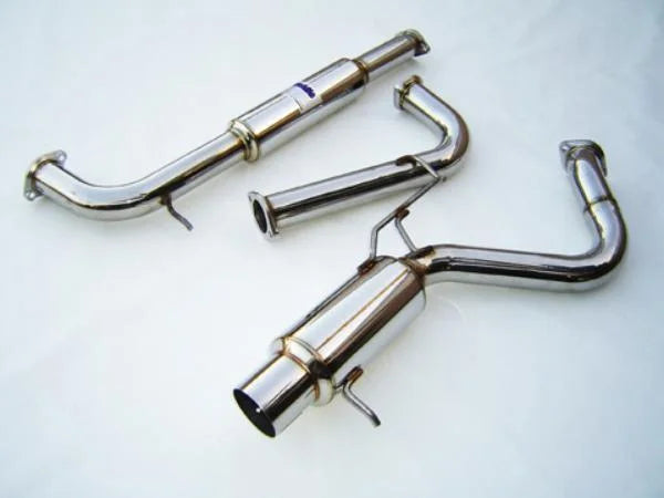 Invidia N1 Stainless Steel Cat-back Exhaust fits 2000-2005 Mitsubishi Eclipse - Side View
