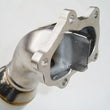 Load image into Gallery viewer, Invidia Polished Divorced Waste Gate Downpipe with High Flow Cat fits 2002-2008 Subaru Forester / Impreza - Installation View