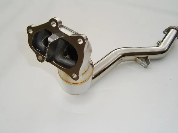 Invidia Polished Divorced Waste Gate Downpipe with High Flow Cat fits 2002-2008 Subaru Forester / Impreza - Additional View 5