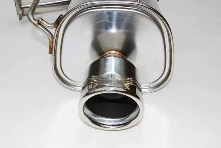 Invidia 08-09 WRX Sedan Q300 Dual Stainless Steel Tip Cat-back Exhaust - Side View