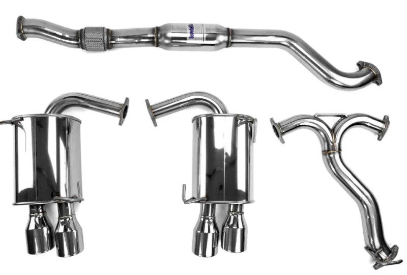 Invidia Q300 Single Layer Titanium Burnt Quad Tip Cat-Back Exhaust fits 2015+ Subaru STI 4DR - Main Product View