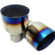Load image into Gallery viewer, Invidia Q300 Single Layer Titanium Burnt Quad Tip Cat-Back Exhaust fits 2015+ Subaru STI 4DR - Side View