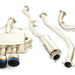 Load image into Gallery viewer, Invidia 17-19 Honda Civic Type R Q300 Triple Titanium Tip Cat-back Exhaust - Side View