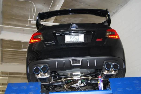 Invidia Q300 Twin Outlet Rolled Titanium Burnt Quad Tip Cat-Back Exhaust fits 2015-2016 Subaru WRX / WRX STI - Additional ...