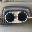 Load image into Gallery viewer, Invidia Q300 Twin Outlet Rolled Titanium Burnt Quad Tip Cat-Back Exhaust fits 2015-2016 Subaru WRX / WRX STI - Side View