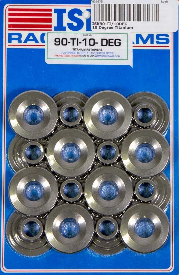 Iskenderian 10 Degree Titanium Retainers (16) 90TI10Deg