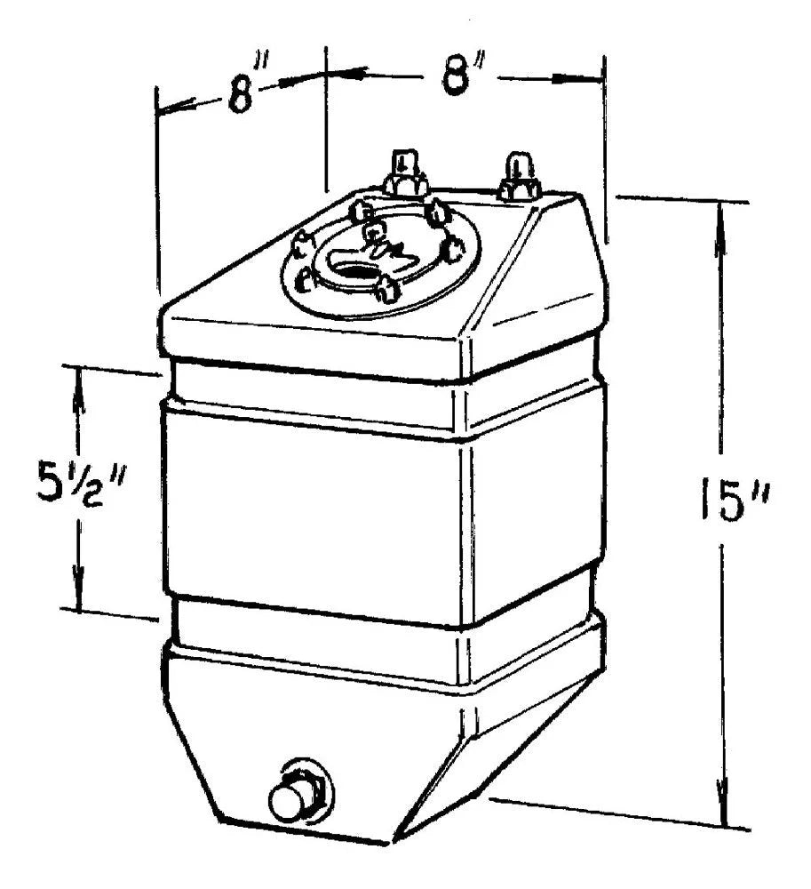 JAZ Products 3-Gallon Pro Drag Fuel Cell 220-303-01