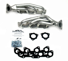 Load image into Gallery viewer, JBA 00-04 Toyota 4.7L V8 1-1/2in Primary Silver Ctd Cat4Ward Header - Side View