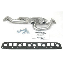 Load image into Gallery viewer, JBA 00-06 Jeep 4.0L 1-1/2in Primary Silver Ctd Cat4Ward Header - Side View