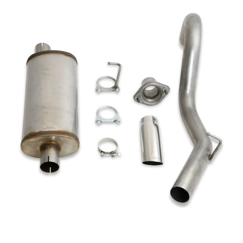 JBA 00-06 Jeep Wrangler TJ 2.5L/4.0L 304SS Single Rear Exit Cat-Back Exhaust - Main Product View