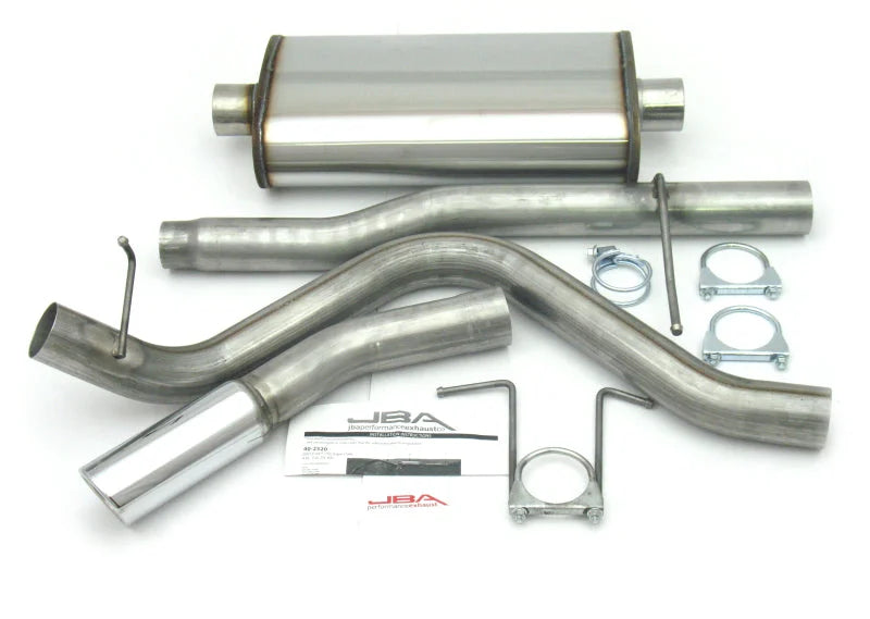 JBA 01-03 Ford F-150 Super Crew 4.6L/5.4L 409SS Pass Side Single Exit Cat-Back Exhaust - Side View