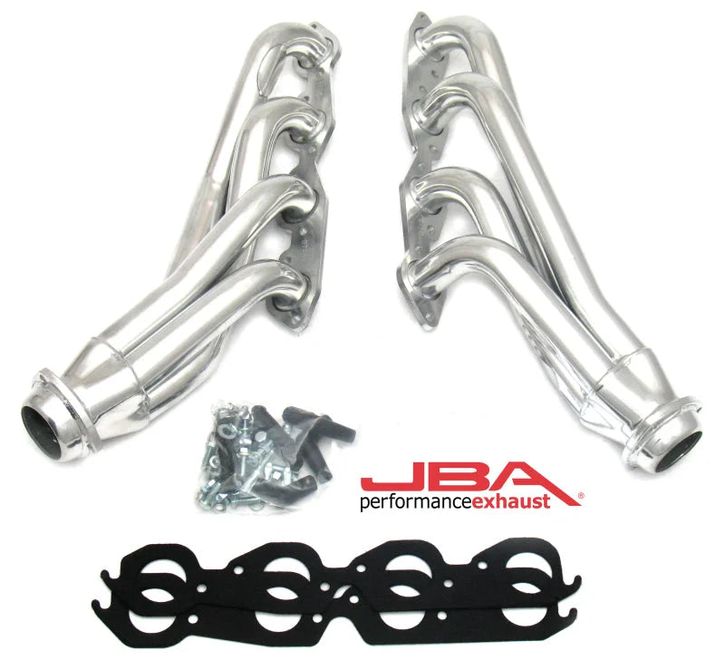 JBA 01-03 Gm Truck 8.1L BBC w/o EGR/A.I.R. 1-3/4in Primary Silver Ctd Cat4Ward Header - Side View