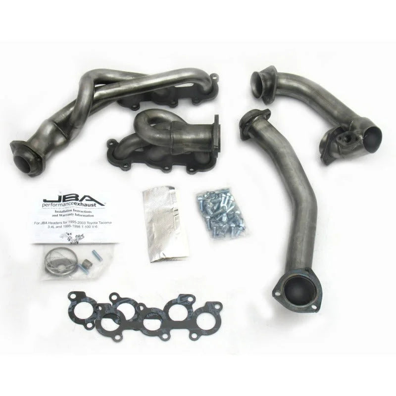 JBA 01-04 Toyota 3.4L V6 w/o EGR 1-1/2in Primary Raw 409SS Cat4Ward Header - Side View
