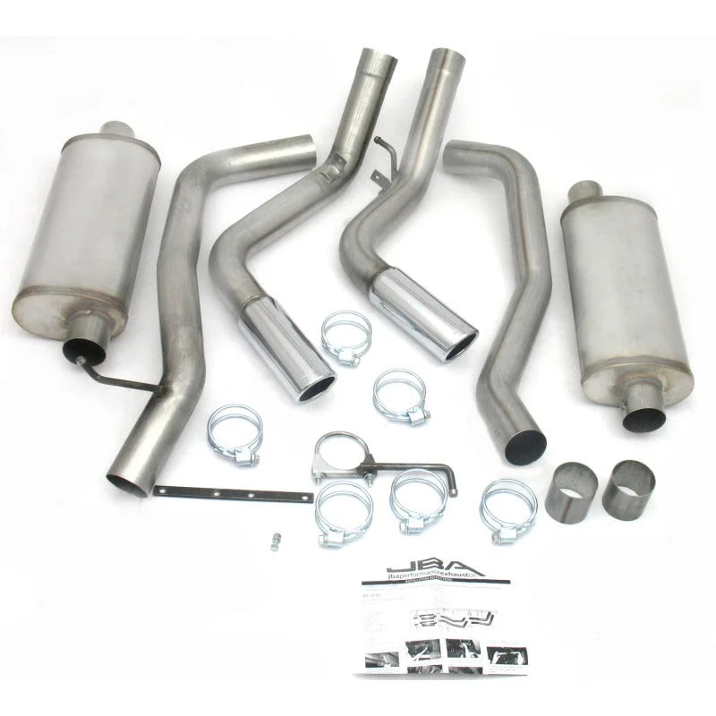 JBA 01-06 Chevrolet Silverado 2500/3500 HD 6.0/8.1L 409SS Pass Side Dual Exit Cat-Back Exhaust - Main Product View