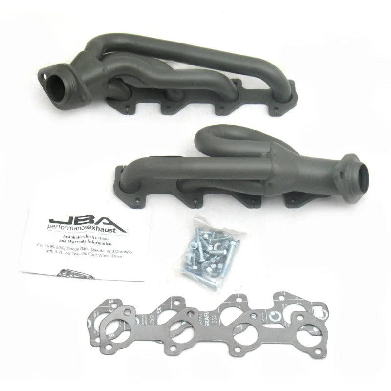 JBA 02-03 Dodge RAM 4.7L PowerTech 1-1/2in Primary Ti Ctd Cat4Ward Header - Main Product View