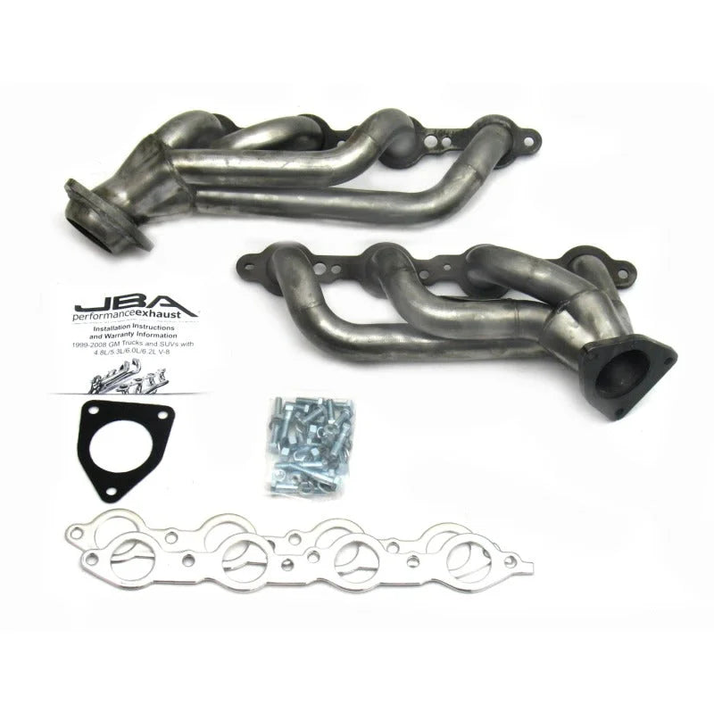 JBA 02-13 GM Truck 4.8L/5.3L LS Raw 409 Cat4Ward Header - Side View
