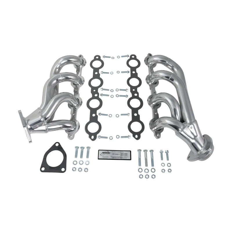 JBA 02-13 GM Truck 4.8L/5.3L LS Silver Ctd Cat4Ward Header - Side View