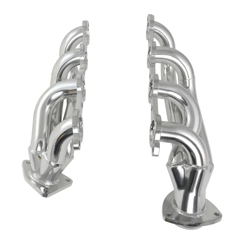 JBA 02-13 GM Truck 4.8L/5.3L LS Silver Ctd Cat4Ward Header - Back View