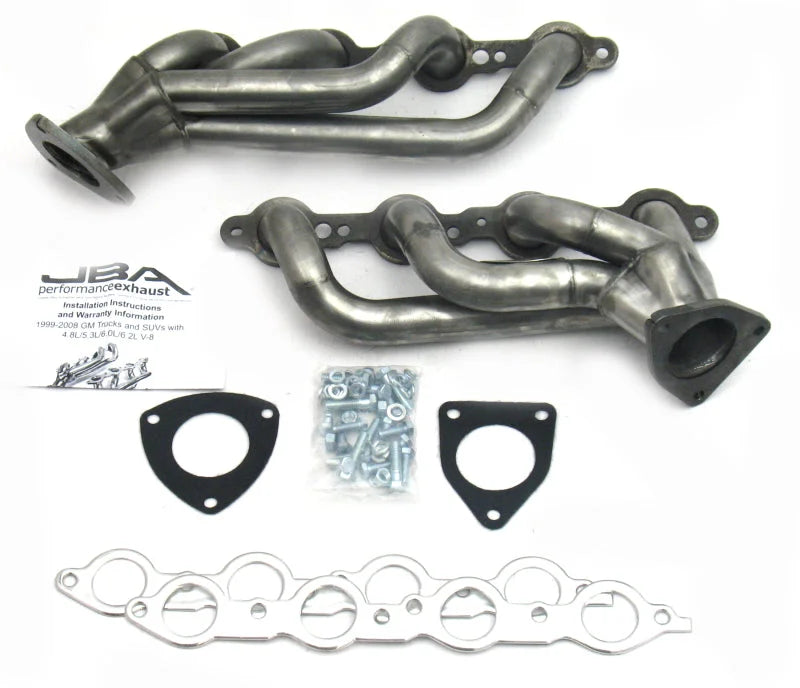 JBA 03-06 GM Truck 6.0L LS w/o EGR 1-5/8in Primary Raw 409SS Cat4Ward Header - Main Product View