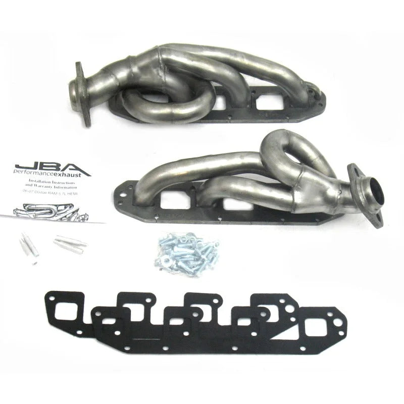 JBA 03-08 Dodge Ram 5.7L HEMI 1-5/8in Primary Raw 409SS Cat4Ward Header - Side View