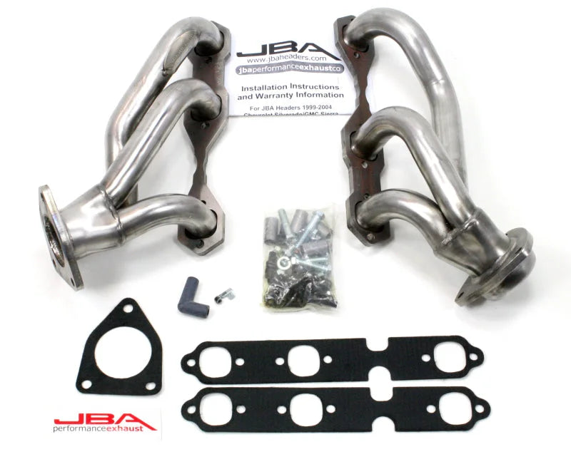 JBA 03-13 GM Truck 4.3L V6 1-1/2in Primary Raw 409SS Cat4Ward Header - Side View