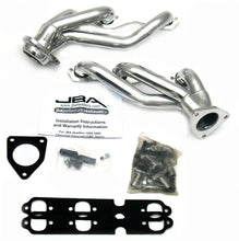 Load image into Gallery viewer, JBA 03-13 GM Truck 4.3L V6 1-1/2in Primary Silver Ctd Cat4Ward Header - Side View
