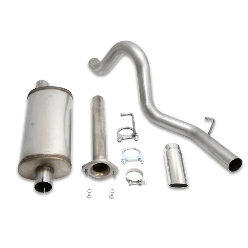 JBA 04-06 Jeep Wrangler LJ 2.4L/4.0L 304SS Single Rear Exit Cat-Back Exhaust - Main Product View