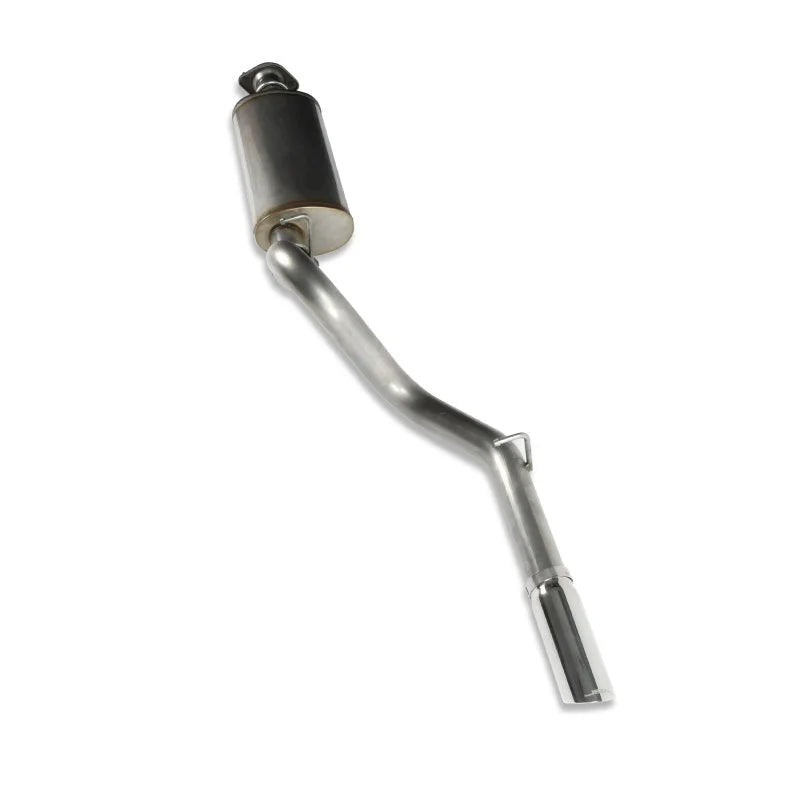JBA 04-06 Jeep Wrangler LJ 2.4L/4.0L 304SS Single Rear Exit Cat-Back Exhaust - Side View