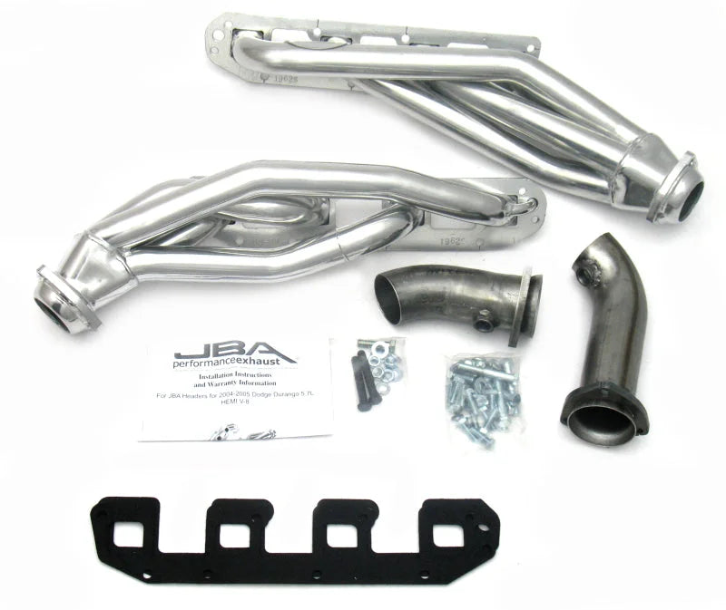 JBA 04-08 Dodge Durango 5.7L HEMI 1-5/8in Primary Silver Ctd Cat4Ward Header - Main Product View