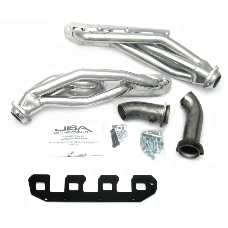 JBA 04-08 Dodge Durango 5.7L HEMI 1-5/8in Primary Silver Ctd Cat4Ward Header - Side View