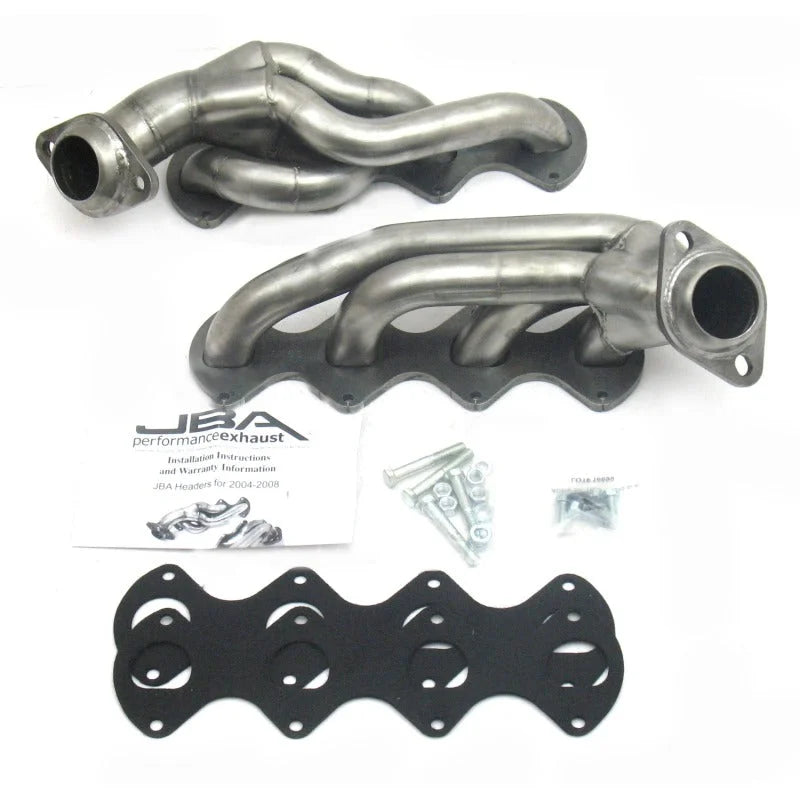JBA 04-10 Ford F-Series 5.4L 3V 1-5/8in Primary Raw 409SS Cat4Ward Header - Main Product View