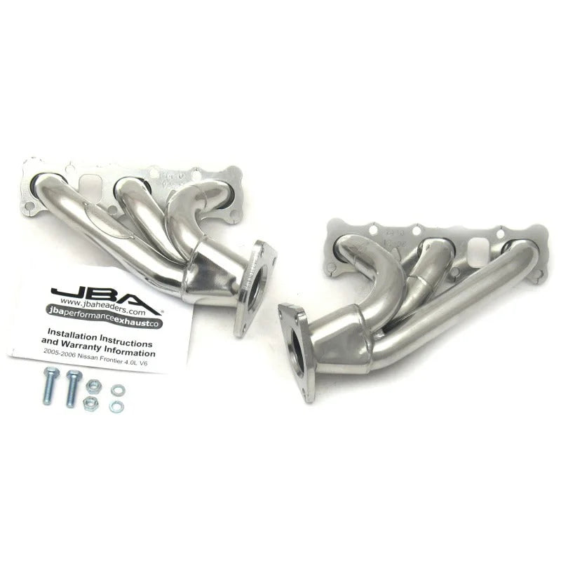 JBA 04-15 Nissan 4.0L V6 1-5/8in Primary Silver Ctd Cat4Ward Header - Main Product View