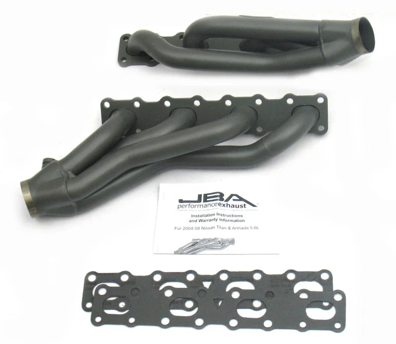JBA 04-15 Nissan 5.6L VK56DE Oval Port 1-5/8in Primary Ti Ctd Cat4Ward Header - Main Product View