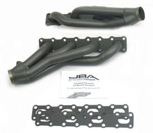 Load image into Gallery viewer, JBA 04-15 Nissan 5.6L VK56DE Oval Port 1-5/8in Primary Ti Ctd Cat4Ward Header - Main Product View