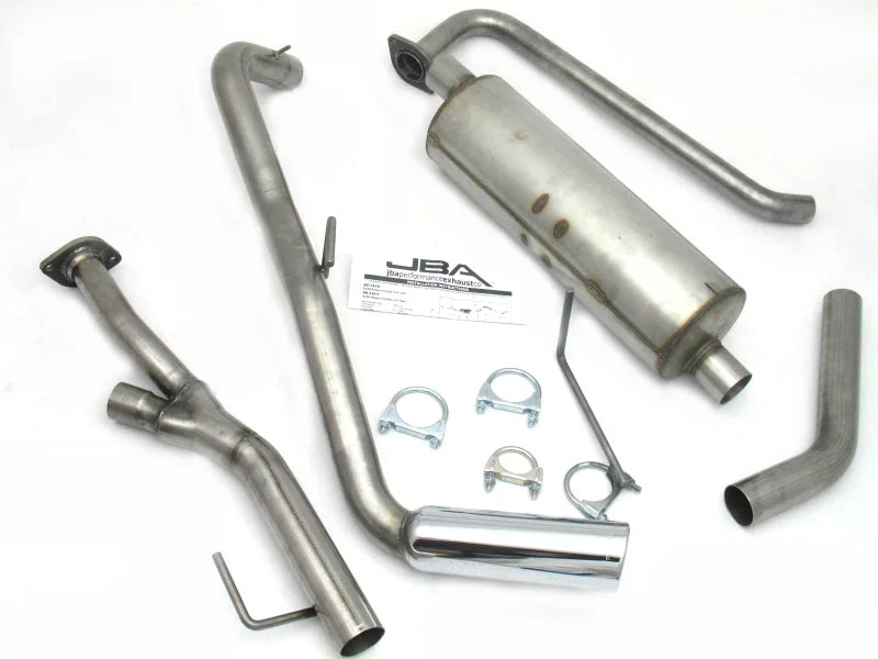 JBA 04-19 Nissan Frontier 4.0L 409SS Pass Side Single Exit Cat-Back Exhaust - Side View
