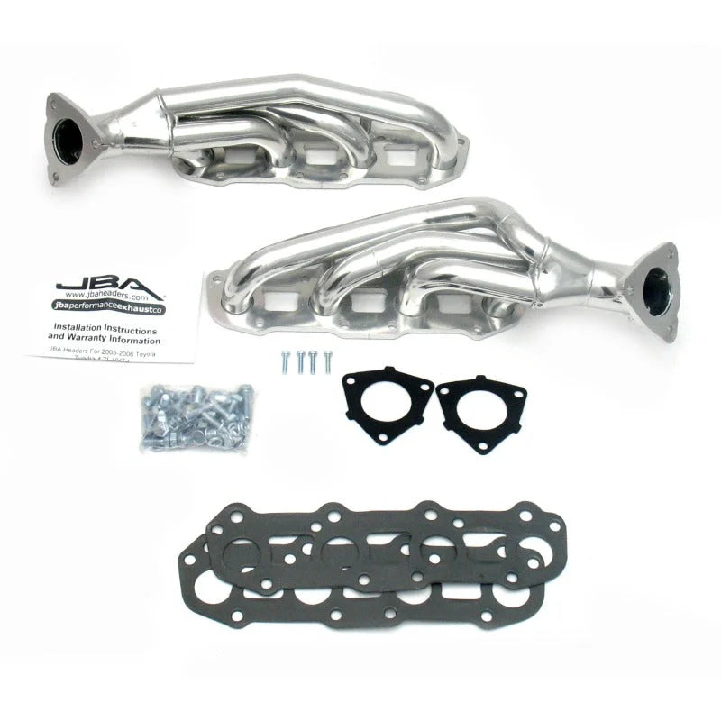 JBA 05-07 Toyota 4.7L V8 1-1/2in Primary Silver Ctd Cat4Ward Header - Side View