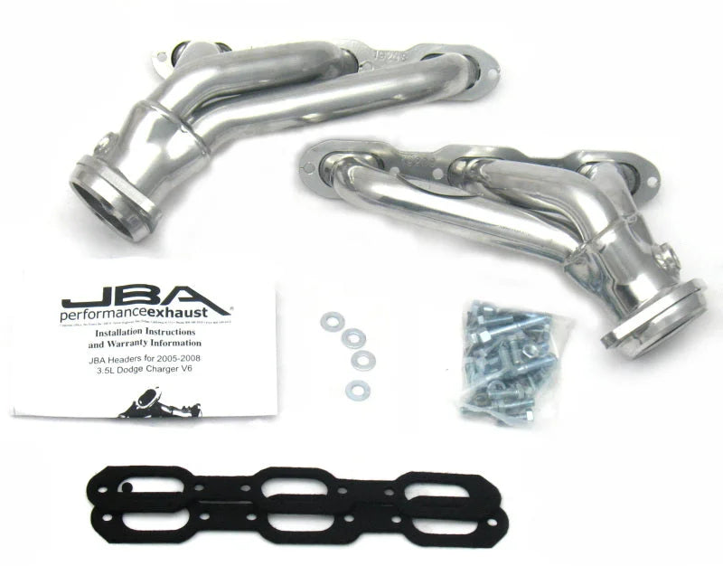 JBA 05-10 Chrysler 3.5L V6 1-5/8in Primary Silver Ctd Cat4Ward Header - Main Product View