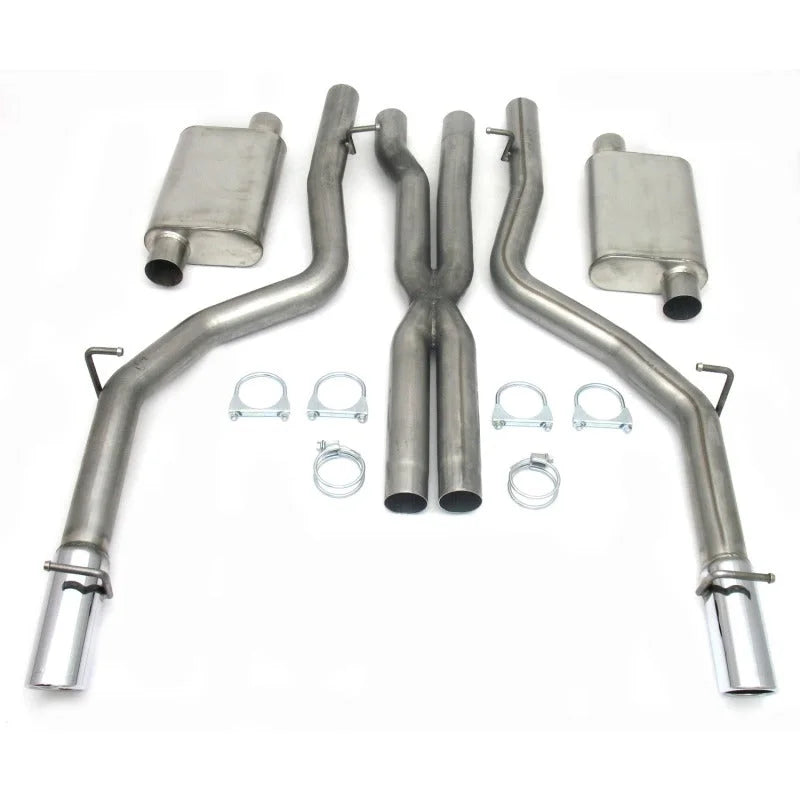 JBA 05-10 Chrysler/Dodge Cars 6.1L 409SS Dual Rear Exit Cat-Back Exhaust - Side View