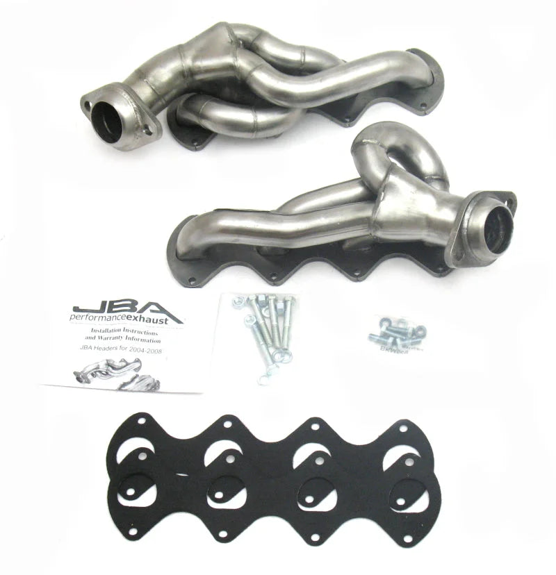 JBA 05-10 Ford F-250/F-350 5.4L 3V 1-5/8in Primary Raw 409SS Cat4Ward Header - Side View