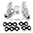 Load image into Gallery viewer, JBA 05-10 Ford F-Series 6.8L 3V V10 1-1/2in Primary Silver Ctd Cat4Ward Header - Side View