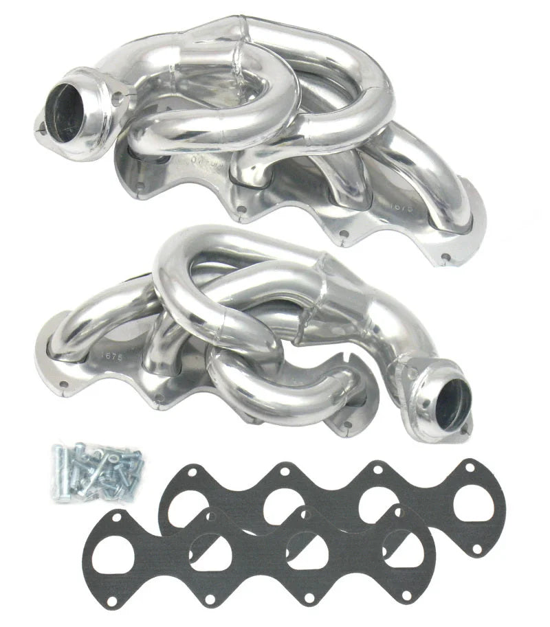 JBA 05-10 Ford Mustang 4.6L 3V 1-5/8in Primary Silver Ctd Cat4Ward Header - Main Product View